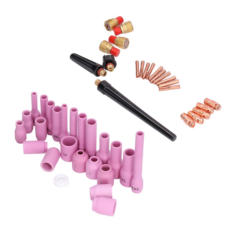 46Pcs TIG Welding Accessory Cup Gasket Collet Lens Tool Set