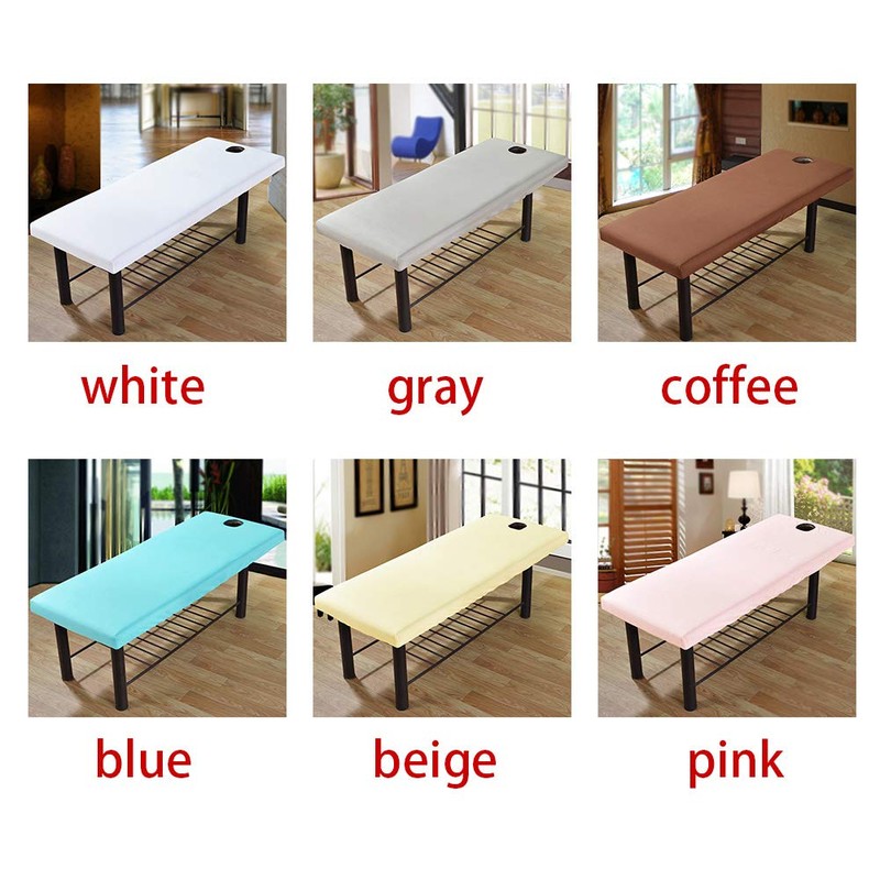 2 x Massage Table Sheets with Face Hole Elastic Fitted