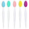 5 Pcs Facial Cleansing Brush,Lip Scrub Brush,Silicone Face Mask Brush