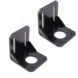 Stepper Motor Mount, power tool 2 Pieces Stepper Motor Mount Stepper Motor Mounting Bracket, Not Equipped with Screws, Black