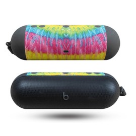 Glossy Glitter Speaker Skin Compatible with Beats Pill (2024) - Tie Dye 2 - Premium 3M Vinyl Protective Wrap Decal Cover - Easy to Apply | Crafted in The USA by MightySkins