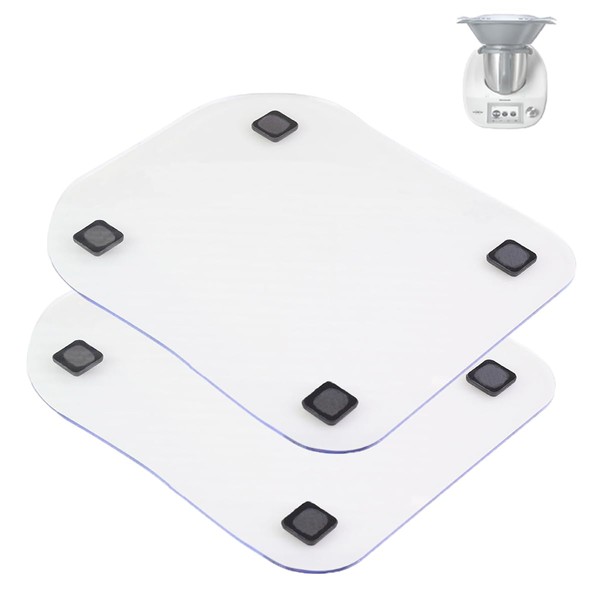 Diteje 2 Pack Kitchen Appliance Sliding Tray,Appliances Slider Transparent Moving