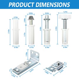 N 7534 Bifold Door Hardware Repair Kit, Door Repair Kit for 1" to 1-3/8" Thick Doors Up to 50 Lbs. Includes Top and Bottom Brackets, Top and Bottom Pivots and Guide Wheel (1 Set)