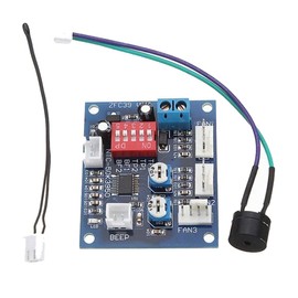 Hailege DC 12V 5A PWM PC CPU Fan Temperature Control Speed Controller Board Speed Controller Temperature Probe Buzzer