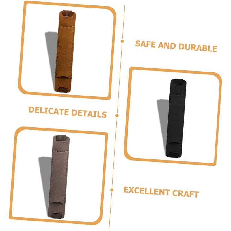 4 piezas Protector de Bolígrafo de Cuero Elástico para Cuadernos