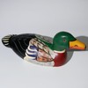 Wooden Duck Figurine Hand Engraved & Painted - Farmhouse Decor,