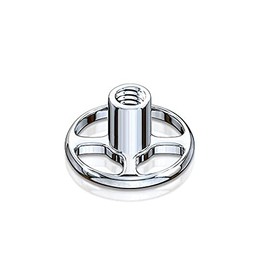 Pierced Owl 14GA G23 Implant Grade Solid Titanium 4 Hole Round Dermal Anchor Base (2mm Height)