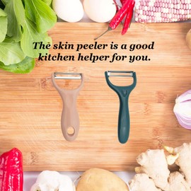 2 Pack Fruit Peelers Vegetable Peelers With Durable Non-Slip Handle & Stainless Steel Sharp Blade, Y-Shaped Potato Peelers Cabbage Peelers Carrot Peelers Apple Peelers Lemon Peelers (Pink & Green)