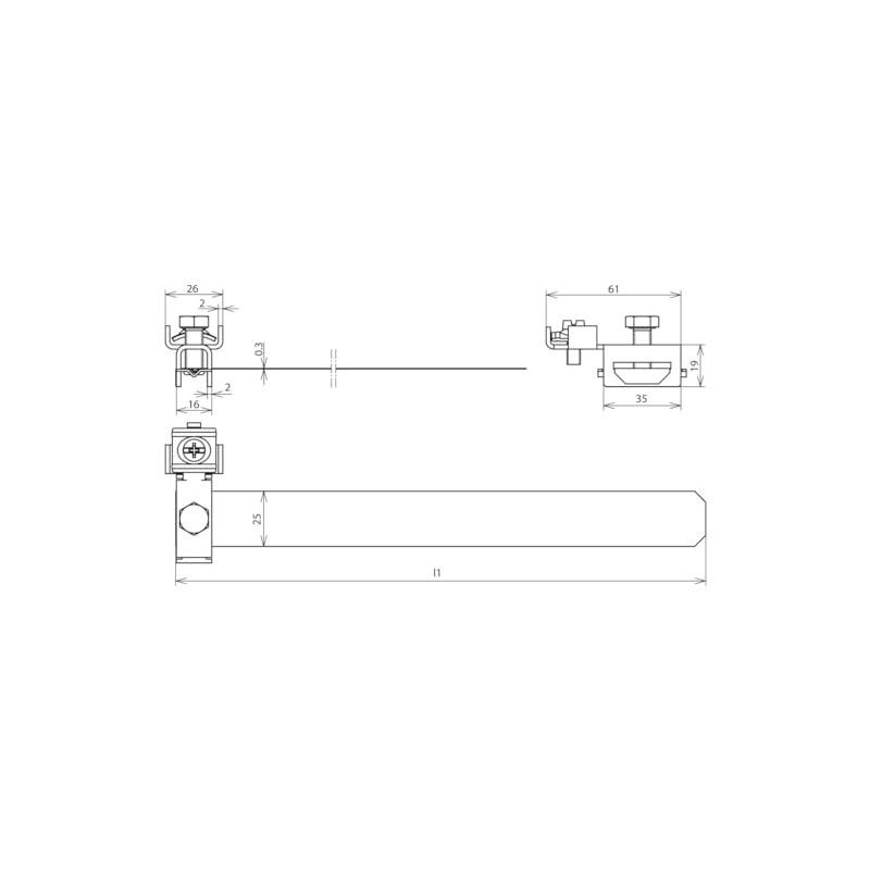 'Dehn 540911 Clamp – Adjustable 3/4 – 4 Niro V2