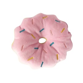 Dog Squeaky Toys, Donut Shape Plush Dog Toy Cute Puppy Chew Teeth Grinding Toys Stuffed Soft Interactive Squeaky Dog Chew Toy for Small Medium Dogs ()