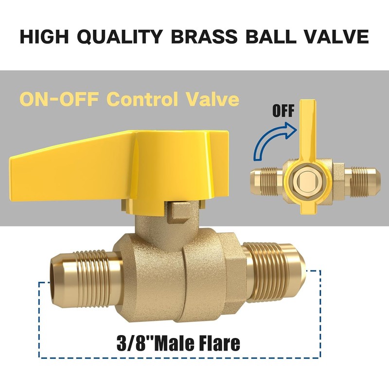 20Ft High Pressure Braided Propane Hose Extension with Fittings -Conversion