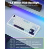 AULA F75 75% Wireless Mechanical Keyboard,Gasket Hot Swappable Custom Keyboard,Pre-lubed