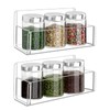 Douildhaiy Acrylic Spice Rack Wall Mount-6 Inch, Clear Spice Shelf