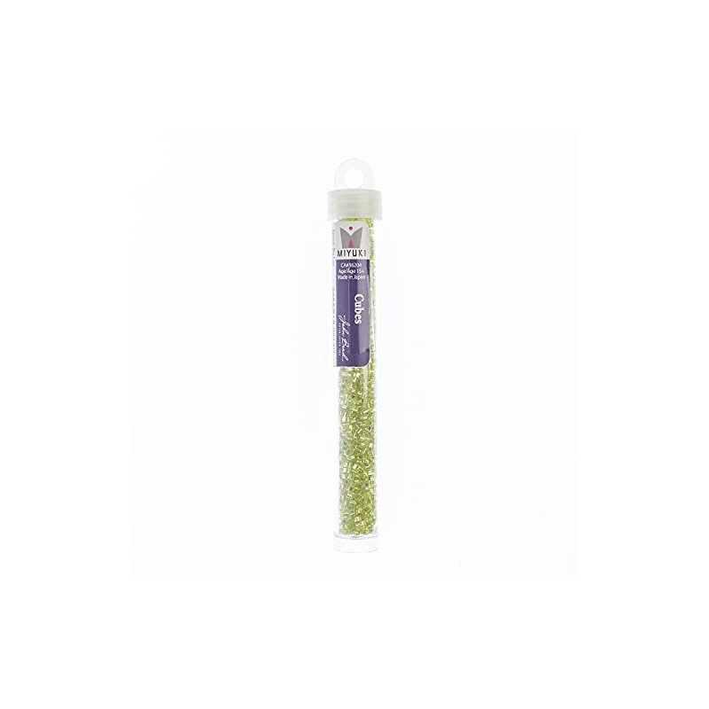 Miyuki - abalorio cuadradas y cúbicas de 1,8 mm Chartreuse