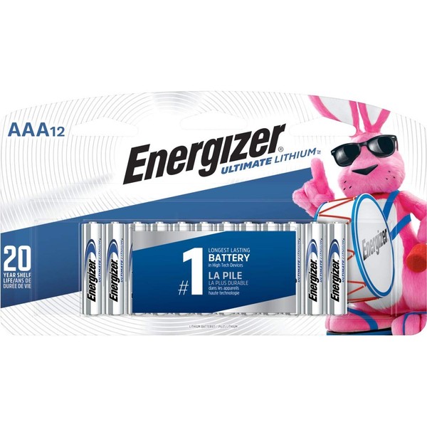 Eveready L92SBP12 Ultimate Lithium Batteries, AAA, 12/Pack