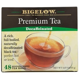 Bigelow 48 Count Premium Decaffeinated Blend Black Tea, Contains 48 Individually Wrapped Tea Bags, Decaf Tea