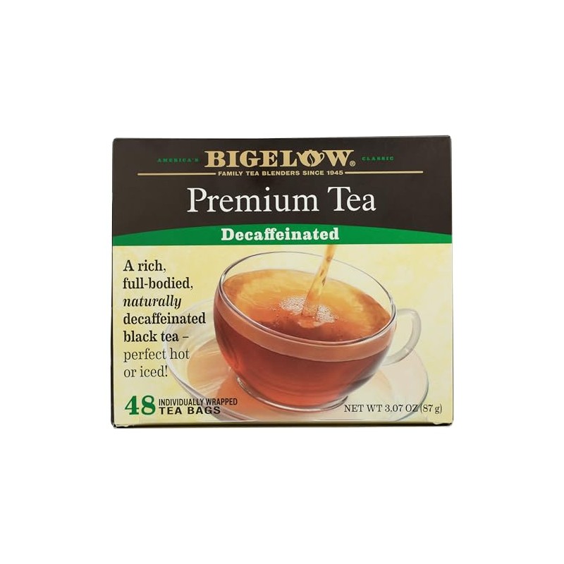 Bigelow 48 Count Premium Decaffeinated Blend Black Tea, Contains 48