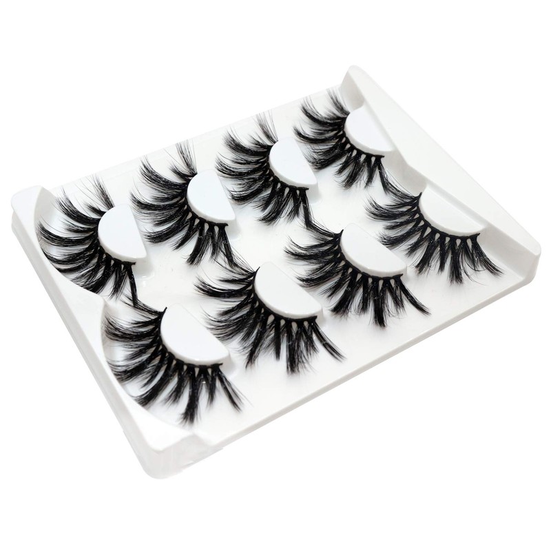 Losha 25mm Lashes,3D Faux Mink Lashes Fluffy Volume Eyelashes Thick