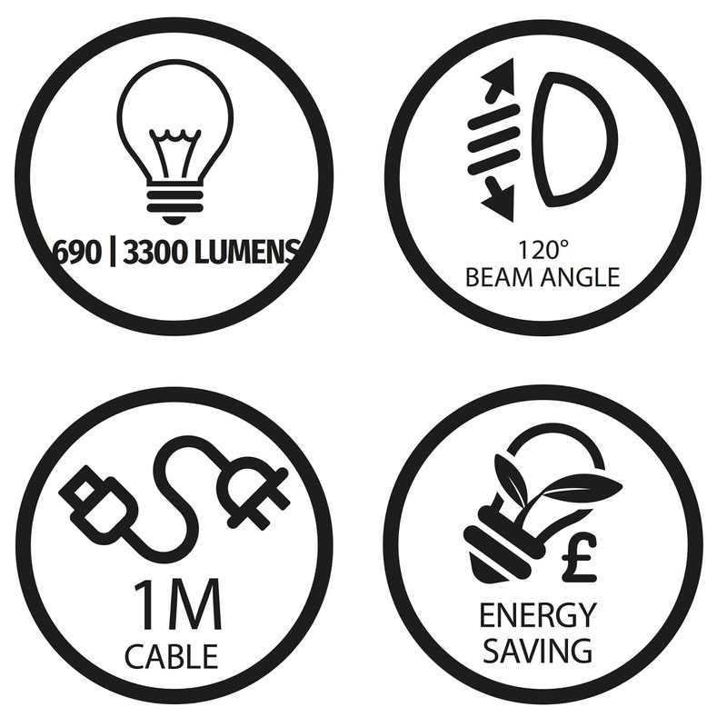 Bright Source All in One LED Commercial Downlight, 10w/15w Switchable