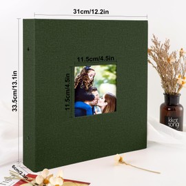 Ywlake Photo Album 4x6 1000 Pockets, Extra Large Capacity Linen Cover Picture Albums Holds 1000 Horizontal and Vertical Photos Green