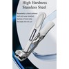 Professional Nail Clippers Set, Stainless Steel Angled Head Design with