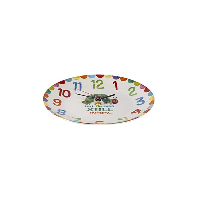 Portmeirion VHC79180-XD The Very Hungry Caterpillar Clock, Yellow, Green and