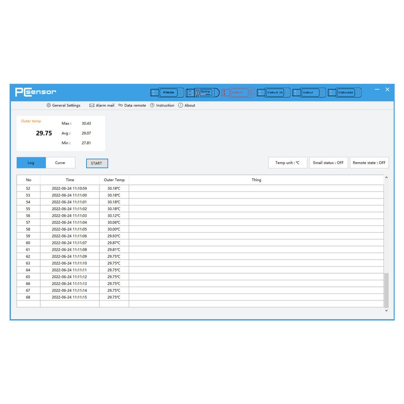 USB Computer Temperature Sensor Data Logger Temperature Alarm for Indoor