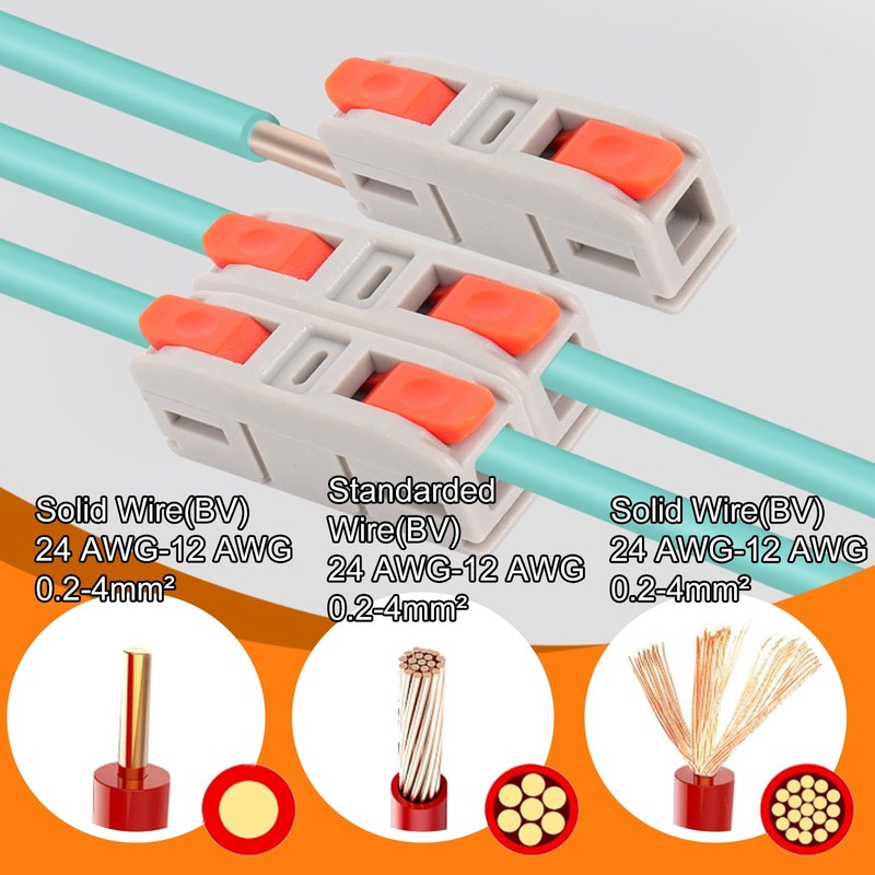 Tanbupu 30PCS Lever Wire Connectors, Mini Quick Connectors Electrical Splicing