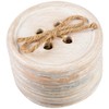 Sass & Belle Wooden Brown Button Coaster - Set of