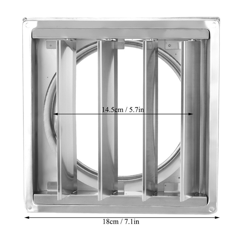 Stainless Steel Air Vent Duct Grill Square Air Outlet Extractor