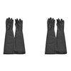 2X Blast Rubber Gloves for Sandblasting Sandblaster Sand Blast Cabinet