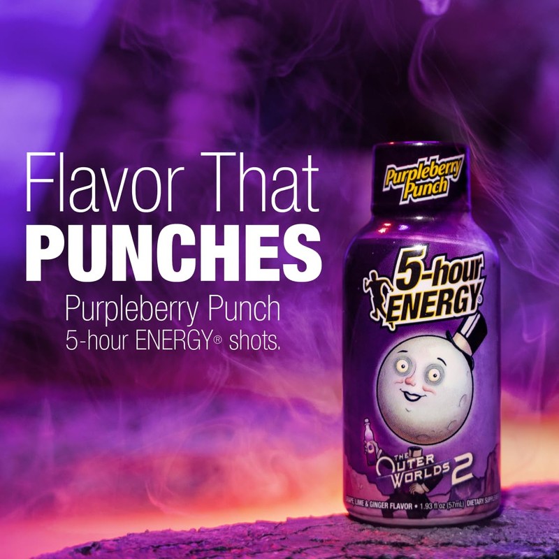 5-hour Energy Shots Outer Worlds 2 Purpleberry Punch Flavor, 1.93