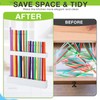 Baderke Straw Holder for Cabinet Reusable Straw Organizer with Double