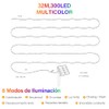 DAHAN 32 m 300 LED Luces Solares Navideñas de Cable