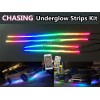 JHB 2PCS 4FT+2PCS 6.5FT Bluetooth Chasing Flow LEDs Underglow Strips