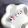 [Premium handmade embossed nail] Cat wearing glasses nail - Almond
