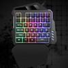 One Handed Gaming Keyboard 35 Keys Portable Gaming Keypad Backlight