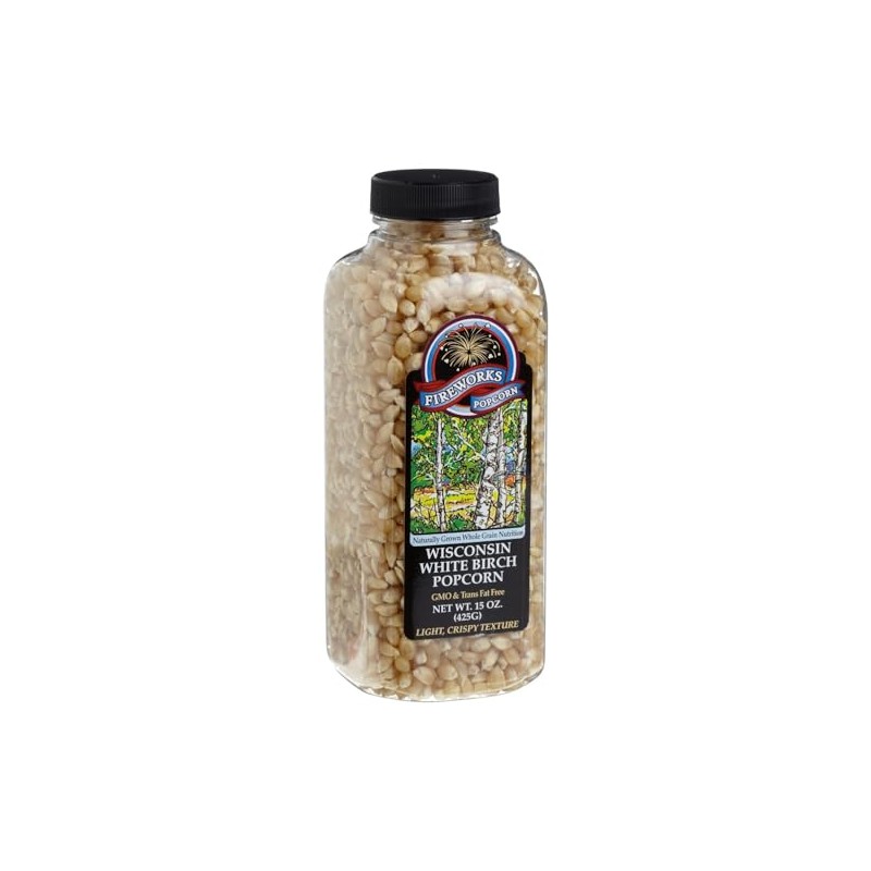 Fireworks Organic Popcorn Kernels - Wisconsin White Birch Gourmet Heirloom