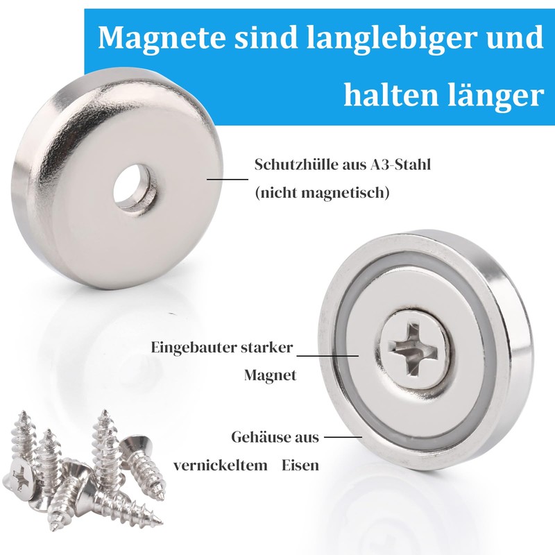 Aenienoe 10Pack Magnets Strong Neodymium Magnet 65lb+ Pulling Force 25mm