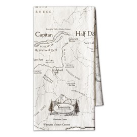 McGovern Outdoor Yosemite National Park Map Flour Sack Towel