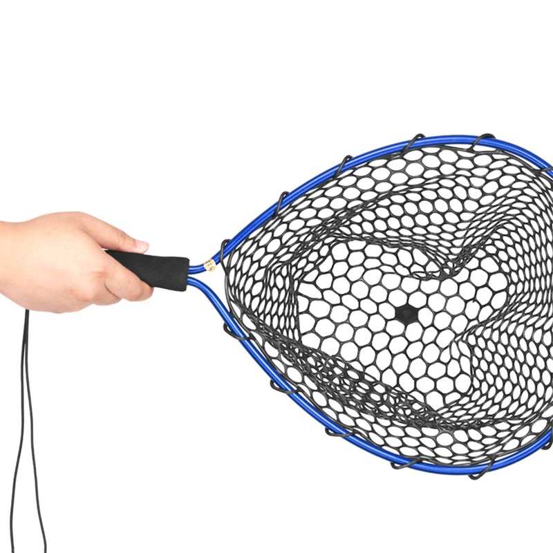 Fishing Net Soft Silicone Fish Landing Net Aluminium Alloy Pole