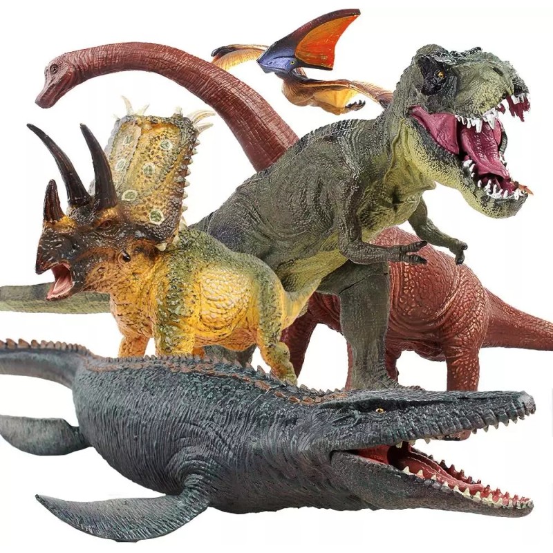 Jaysompro 5 PCS 8-15” Jumbo Dinosaur Set -Realistic Looking Dinosaur