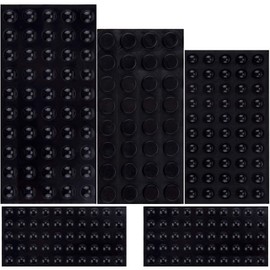 AUSTOR 232 Pieces Adhesive Bumper Pads Rubber Feet Self Stick Furniture Bumpers Buffer Pads, 4 Shapes for Doors, Cabinets, Drawers (Black)