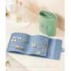 Csinos Jewelry Organizer, Portable Earring Holder Pu Leather Travel Jewelry