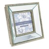 Laura Ashley 4x4 Silver Beveled Mirror Picture Frame, Classic Mirrored