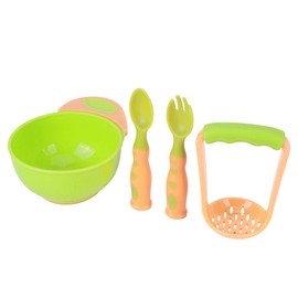 Mashing Bowl Baby, Baby Masher And Bowl, with Mash Stick Infant Freshfood Masher, Bowl Spoons Set,4pcs Baby Food Masher, Baby Food Masher And Bowl for Home Mash Fine Food Mash Baby