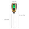 4 In 1 LCD Moisture Temperature Sunlight PH Tester Meter