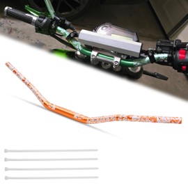 JXPANG Universal 28mm 1/1/8" Handle Bar For CRF KLX KX LTR TRX SX SXF EXC XCW Motocross Pit Dirt Bike Scooter ATV Quad Bike Grizzly Hawk 250 Bicycles (Orange)
