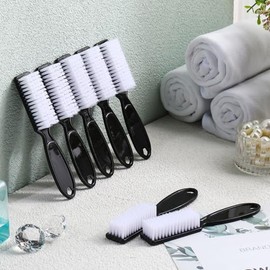 Patelai 15 piezas de cepillo de uñas mango agarre para limpiar las uñas de los dedos de los pies exfoliante manicura pedicura (negro)
