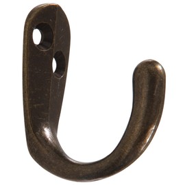 Hillman Hardware Essentials 852899 Clothes Hooks Antique Brass -2 Pack